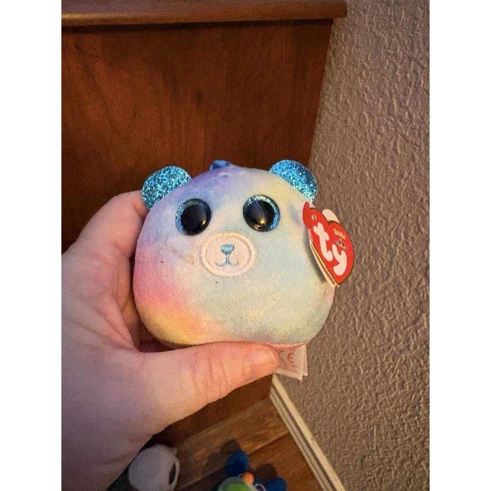 TY Mini Beanie Squishies (Squish-A-Boos) Plush - HOPE the Bear (3 inch) - MWMTs